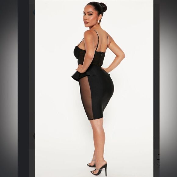 Fashion Nova Take Me With You Mini Dress Black - Picture 3 of 8